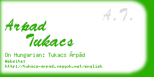 arpad tukacs business card