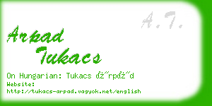 arpad tukacs business card